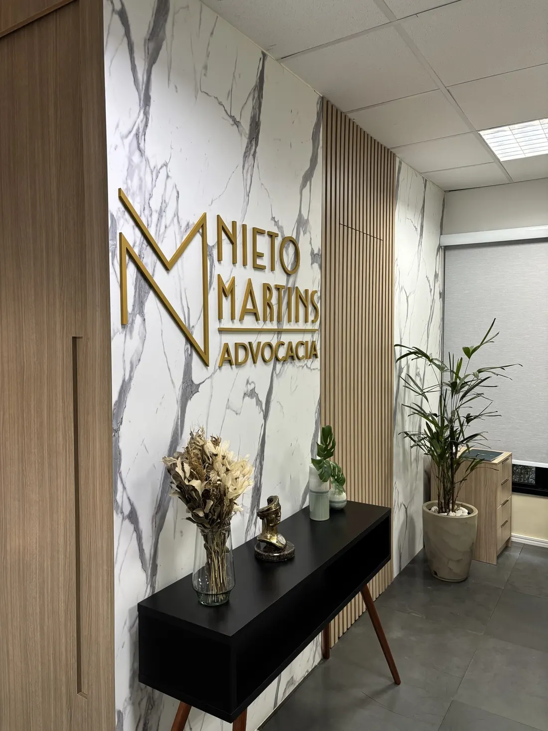 Recepção do escritório Nieto Martins, advocacia para clínicas veterinárias